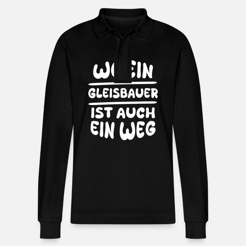 Gleisbauer Gleisbauer - Stanley/Stella Unisex Bio-Langarm-Poloshirt Prepster - Schwarz