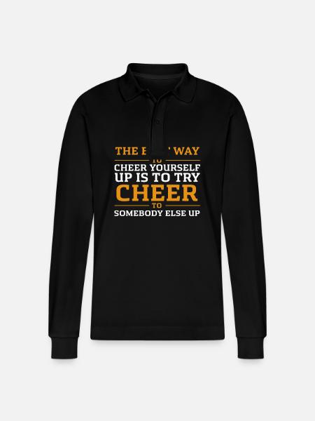 Cheerleading Cheer And Have Fun - Stanley/Stella Organic Unisex Long-Sleeved Polo Shirt Prepster - black
