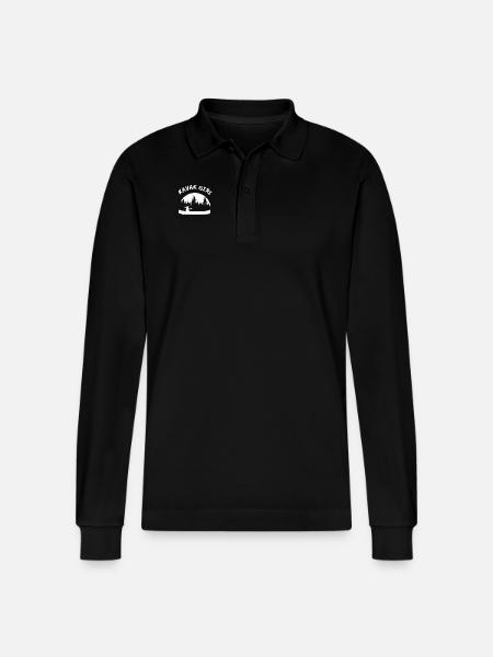 Kayaking Kayak Girl - Stanley/Stella Organic Unisex Long-Sleeved Polo Shirt Prepster - black