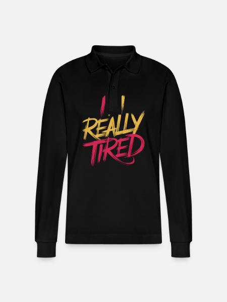 I'm Really Tired 13 - Stanley/Stella Unisex Bio-Langarm-Poloshirt Prepster - Schwarz