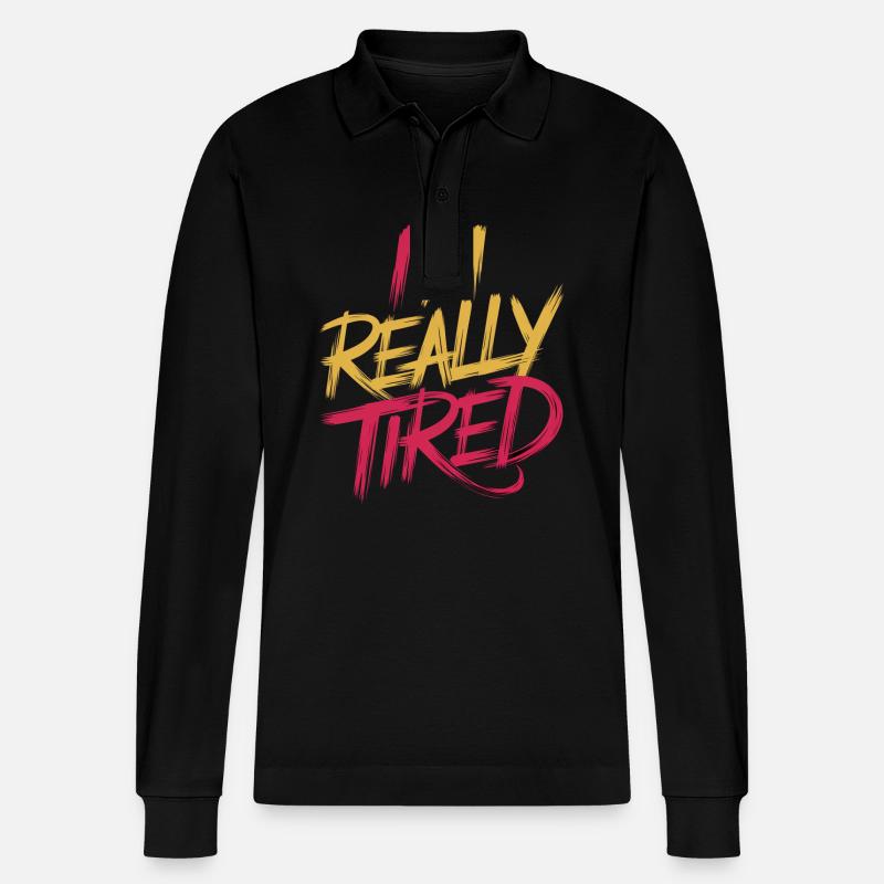 I'm Really Tired 13 - Stanley/Stella Unisex Bio-Langarm-Poloshirt Prepster - Schwarz