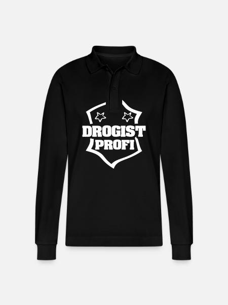 Occupation: Druggist - Stanley/Stella Organic Unisex Long-Sleeved Polo Shirt Prepster - black