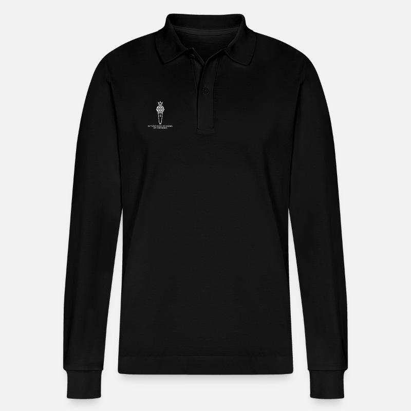10% Talent, 90% Selbstvertrauen - Stanley/Stella Unisex Bio-Langarm-Poloshirt Prepster - Schwarz