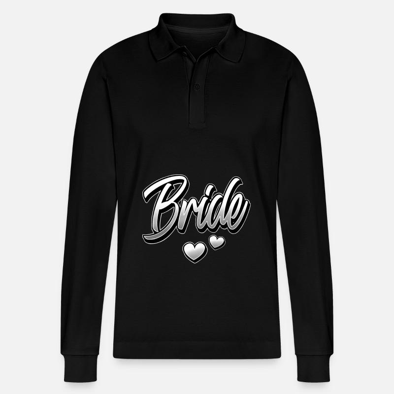 Bride - Stanley/Stella Unisex Bio-Langarm-Poloshirt Prepster - Schwarz