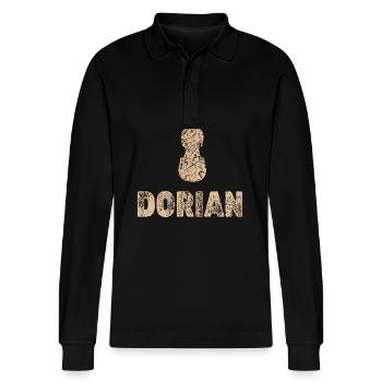 Cadeau pour Dorian - Polo à manches longues bio PREPSTER Stanley/Stella Unisexe - noir - Devant - Anna (173cm) & Nico (186cm)