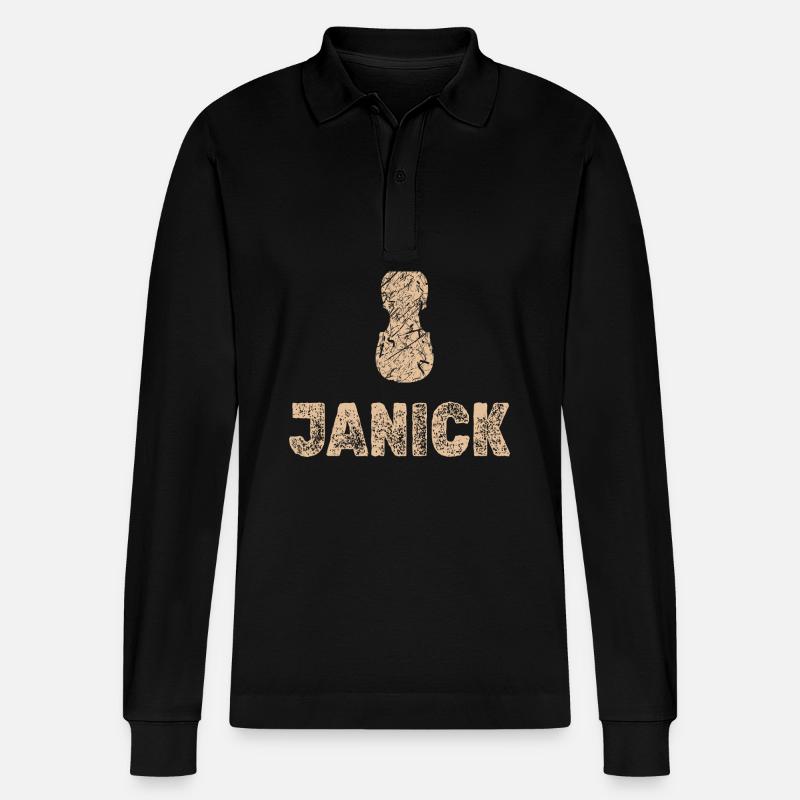 Bratsche Janick - Stanley/Stella Unisex Bio-Langarm-Poloshirt Prepster - Schwarz