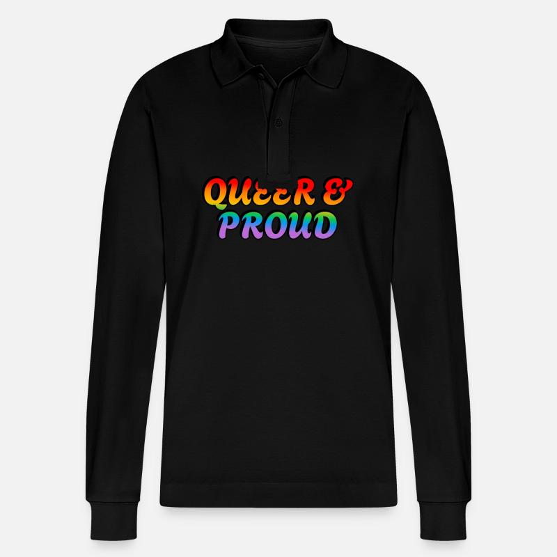 Queer und stolz - Stanley/Stella Unisex Bio-Langarm-Poloshirt Prepster - Schwarz