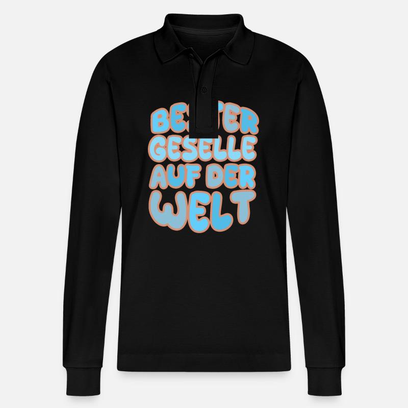 Berufung Geselle - Stanley/Stella Unisex Bio-Langarm-Poloshirt Prepster - Schwarz