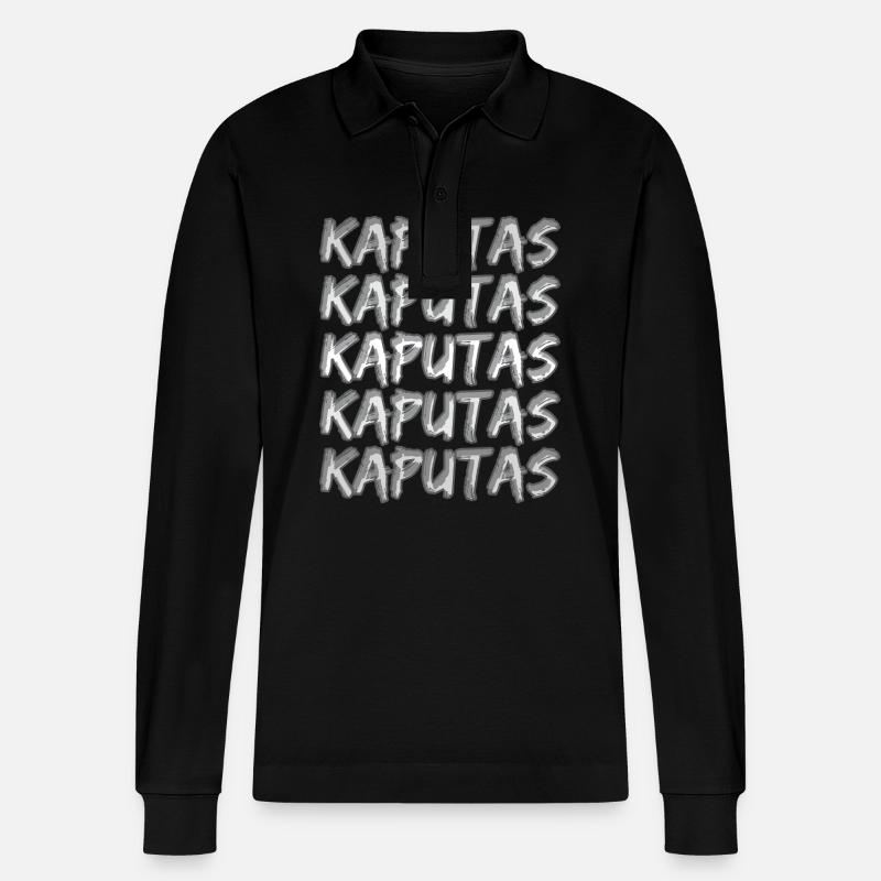 Kaputas als Reise - Stanley/Stella Unisex Bio-Langarm-Poloshirt Prepster - Schwarz