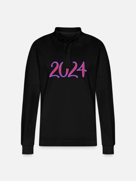 2024 - Stanley/Stella Organic Unisex Long-Sleeved Polo Shirt Prepster - black