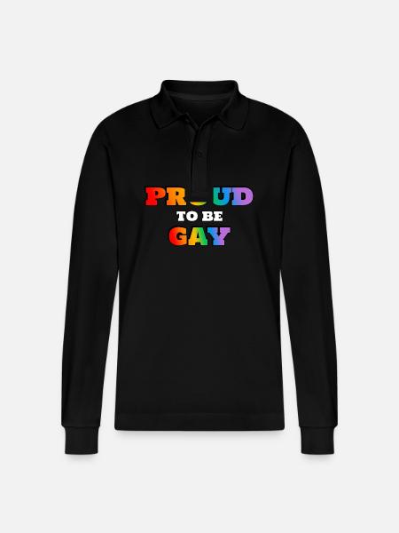 PROUD to be GAY - Stanley/Stella Organic Unisex Long-Sleeved Polo Shirt Prepster - black
