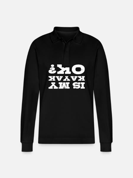 Kayaking Kayaking - Stanley/Stella Organic Unisex Long-Sleeved Polo Shirt Prepster - black