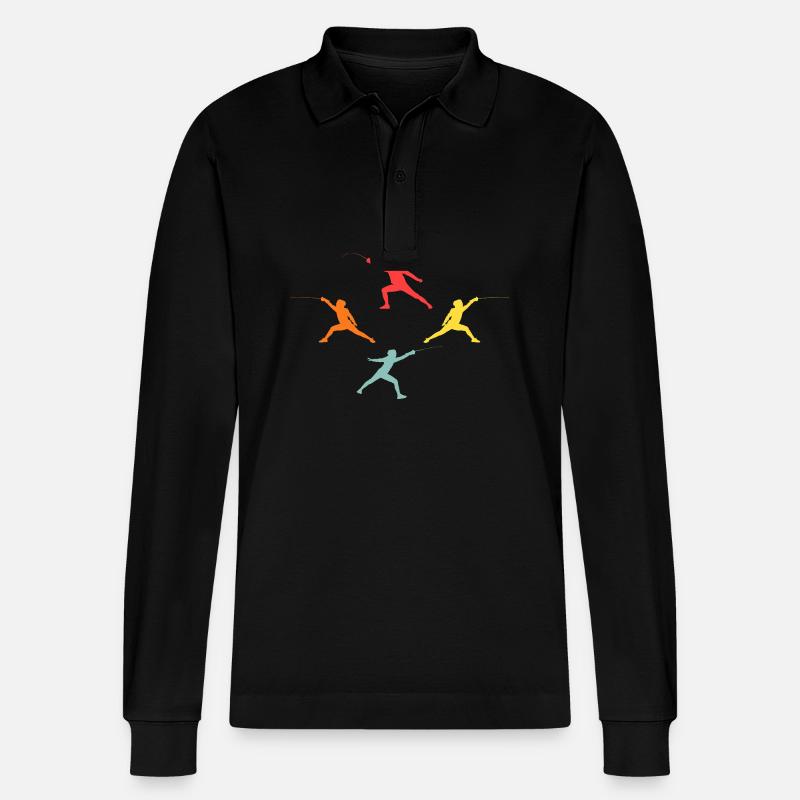 Fechter Evolution Fechten - Stanley/Stella Unisex Bio-Langarm-Poloshirt Prepster - Schwarz