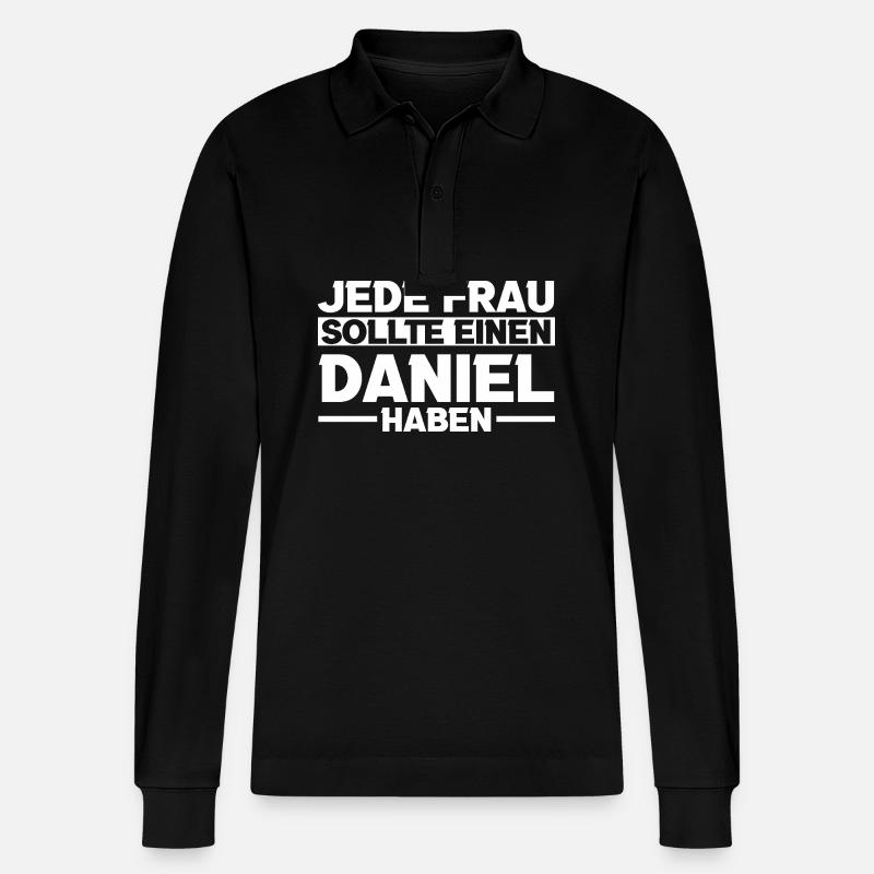 Daniel - Polo à manches longues bio PREPSTER Stanley/Stella Unisexe - noir