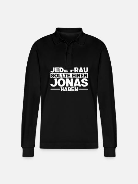 Jonas - Stanley/Stella Organic Unisex Long-Sleeved Polo Shirt Prepster - black