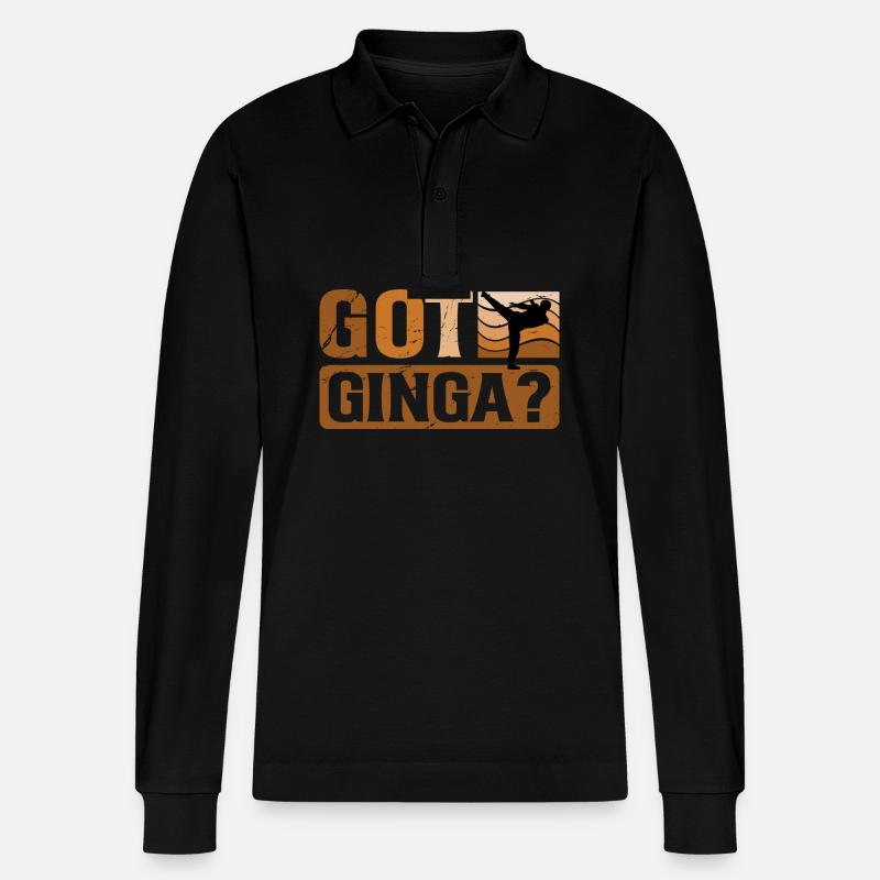 Git Ginga? - Stanley/Stella Unisex Bio-Langarm-Poloshirt Prepster - Schwarz