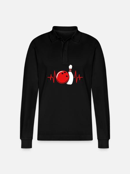 Bowling - Stanley/Stella Organic Unisex Long-Sleeved Polo Shirt Prepster - black