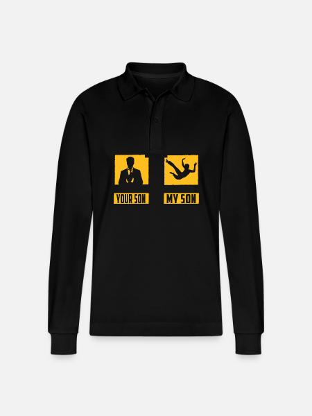 Capoeira - Stanley/Stella Organic Unisex Long-Sleeved Polo Shirt Prepster - black
