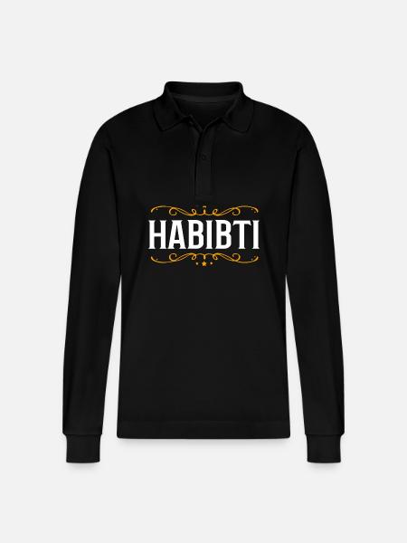 Muslim Habibi - Stanley/Stella Organic Unisex Long-Sleeved Polo Shirt Prepster - black