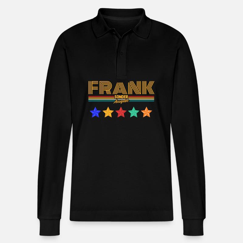 Frank - Stanley/Stella Unisex Bio-Langarm-Poloshirt Prepster - Schwarz