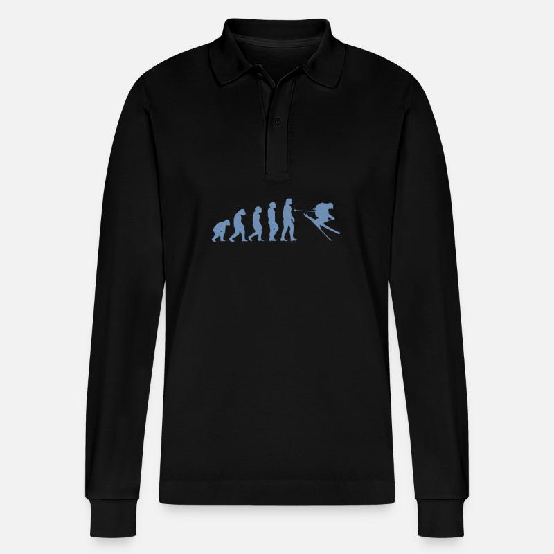 T-shirt Ski Evolution - Polo à manches longues bio PREPSTER Stanley/Stella Unisexe - noir