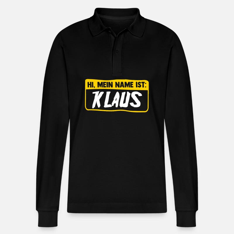 Klaus - Stanley/Stella Unisex Bio-Langarm-Poloshirt Prepster - Schwarz