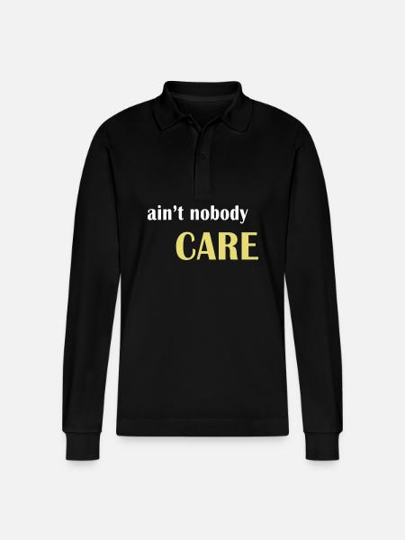 Ain't nobody care - Stanley/Stella Unisex Bio-Langarm-Poloshirt Prepster - Schwarz