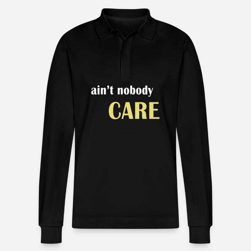Ain't nobody care - Stanley/Stella Unisex Bio-Langarm-Poloshirt Prepster - Schwarz