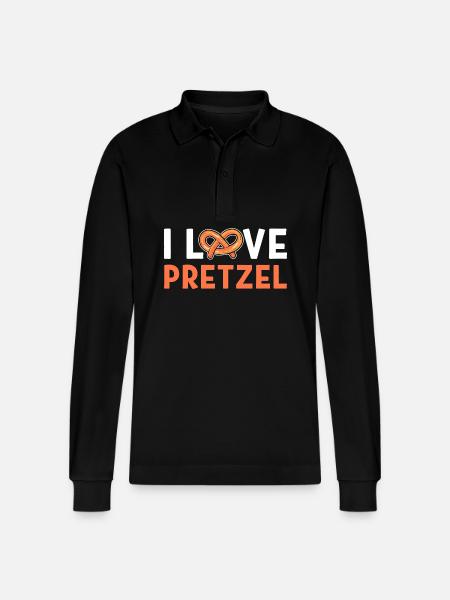 pretzel - Stanley/Stella Organic Unisex Long-Sleeved Polo Shirt Prepster - black