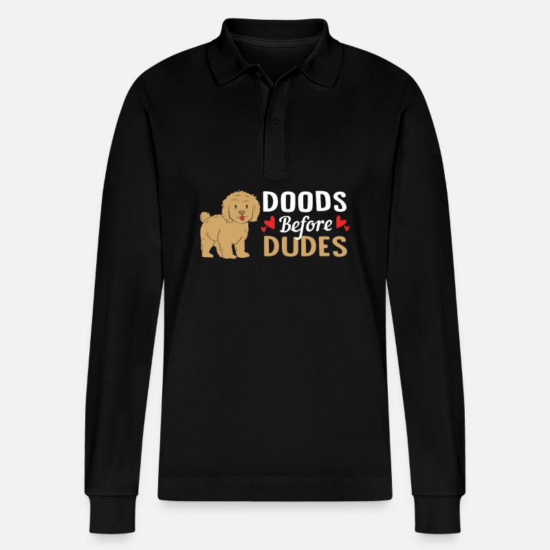Goldendoodle - Stanley/Stella Unisex Bio-Langarm-Poloshirt Prepster - Schwarz