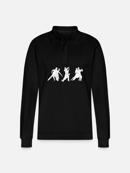 Salsa Dancer Dancer - Stanley/Stella Organic Unisex Long-Sleeved Polo Shirt Prepster - black