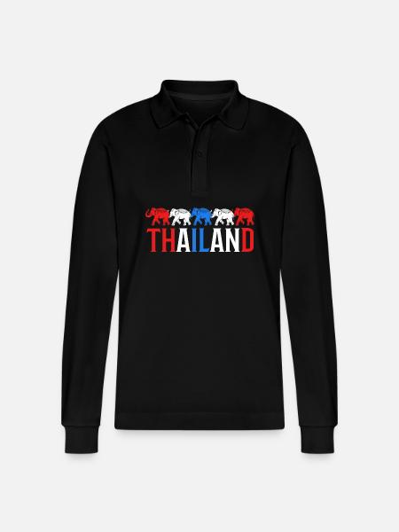 Thaïlande - Polo à manches longues bio PREPSTER Stanley/Stella Unisexe - noir