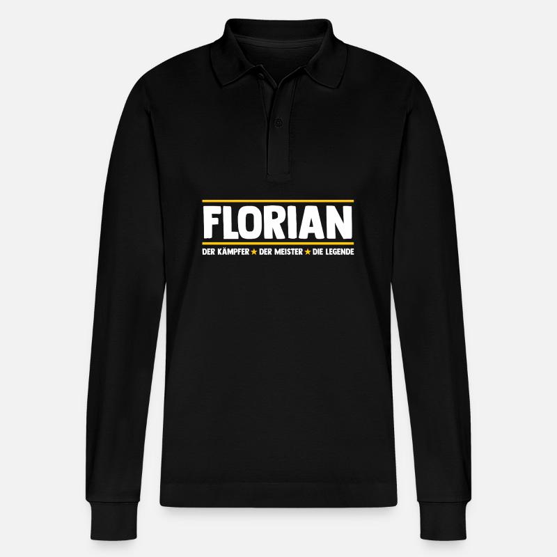 Florian - Polo à manches longues bio PREPSTER Stanley/Stella Unisexe - noir