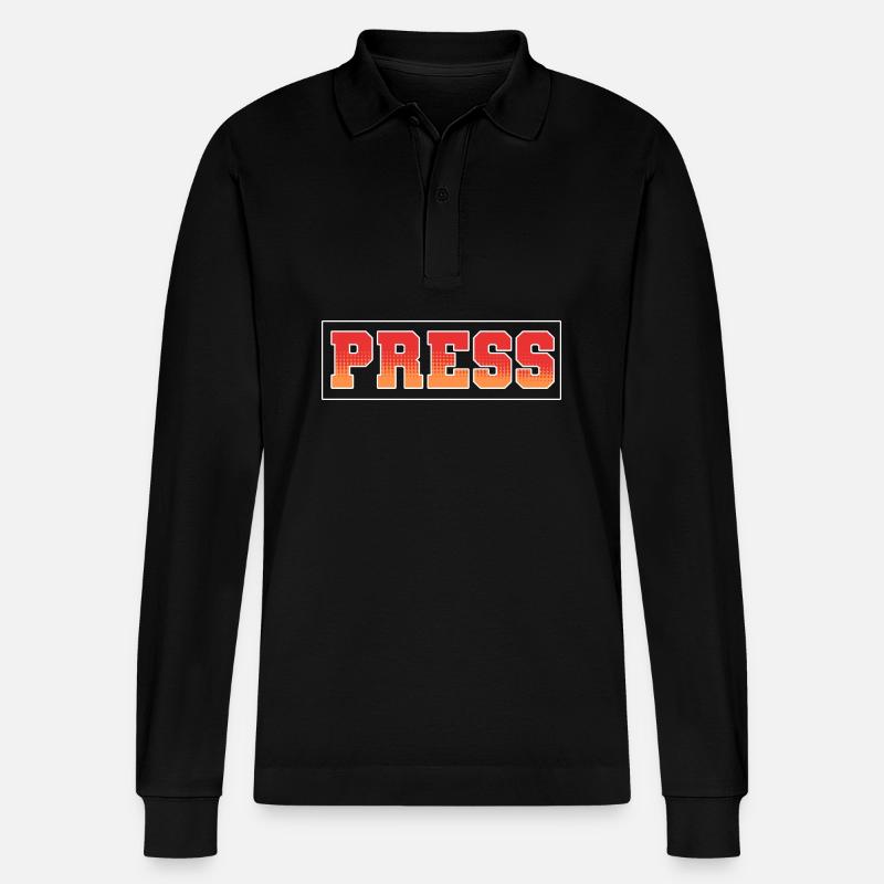 Autor Presse (Medien) - Stanley/Stella Unisex Bio-Langarm-Poloshirt Prepster - Schwarz
