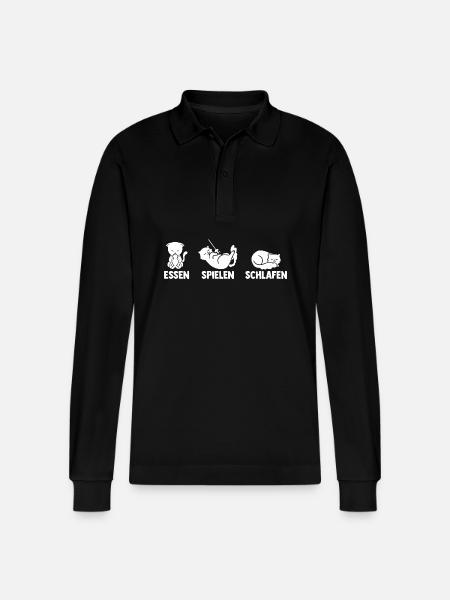 Fencing Fencing - Stanley/Stella Organic Unisex Long-Sleeved Polo Shirt Prepster - black
