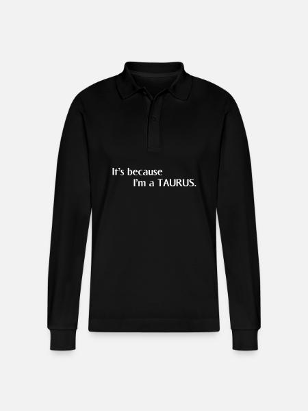 Zodiac sign Taurus - Stanley/Stella Organic Unisex Long-Sleeved Polo Shirt Prepster - black