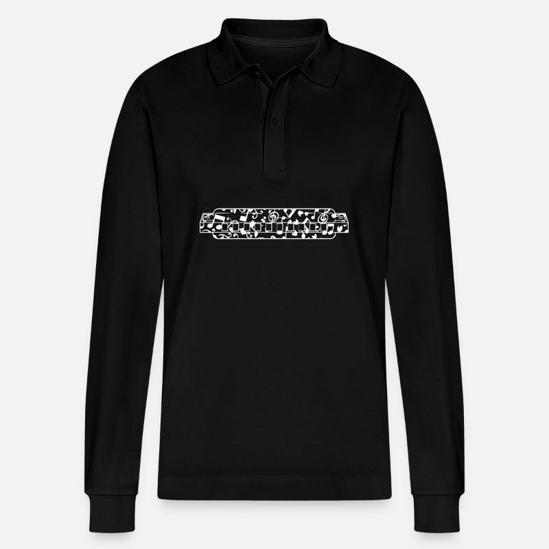 Harmonica Harmonica - Polo à manches longues bio PREPSTER Stanley/Stella Unisexe - noir