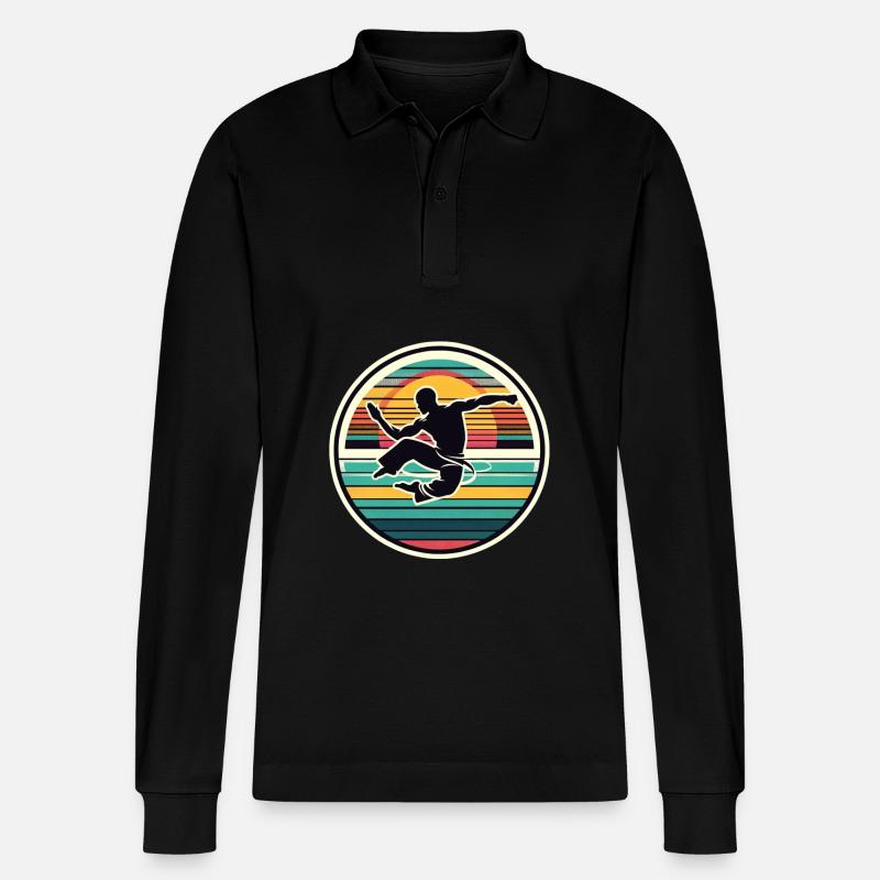 Capoeira - Stanley/Stella Unisex Bio-Langarm-Poloshirt Prepster - Schwarz
