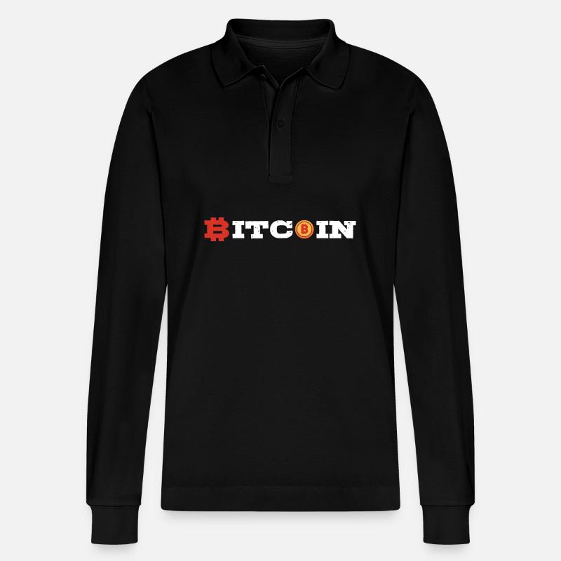 Bitcoin - Polo à manches longues bio PREPSTER Stanley/Stella Unisexe - noir