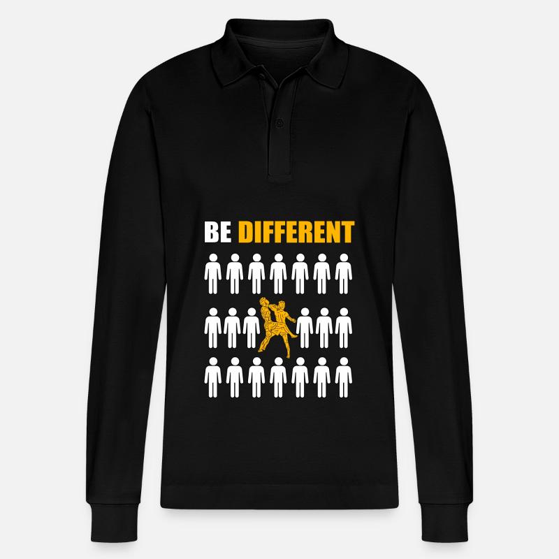 Sei anders Muay Thai - Stanley/Stella Unisex Bio-Langarm-Poloshirt Prepster - Schwarz