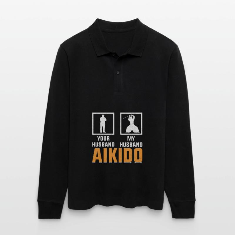 Aikido Ehemann Stanley/Stella Unisex Bio-Langarm-Poloshirt Prepster