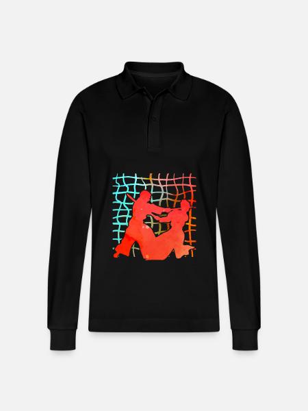 Aikido - Stanley/Stella Unisex Bio-Langarm-Poloshirt Prepster - Schwarz
