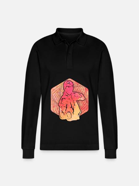 Wing Chun - Stanley/Stella Unisex Bio-Langarm-Poloshirt Prepster - Schwarz