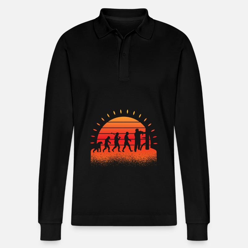 Wing Chun Evolution - Stanley/Stella Unisex Bio-Langarm-Poloshirt Prepster - Schwarz