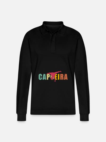 Capoeira - Stanley/Stella Unisex Bio-Langarm-Poloshirt Prepster - Schwarz