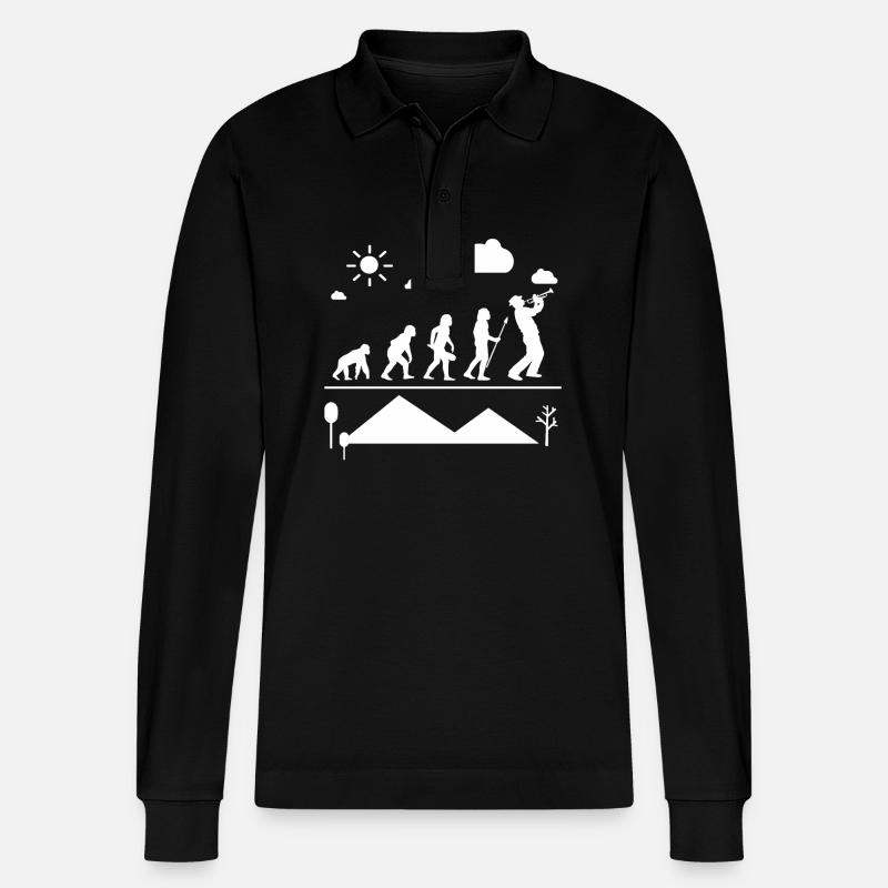 Trompette Trompette Evolution - Polo à manches longues bio PREPSTER Stanley/Stella Unisexe - noir