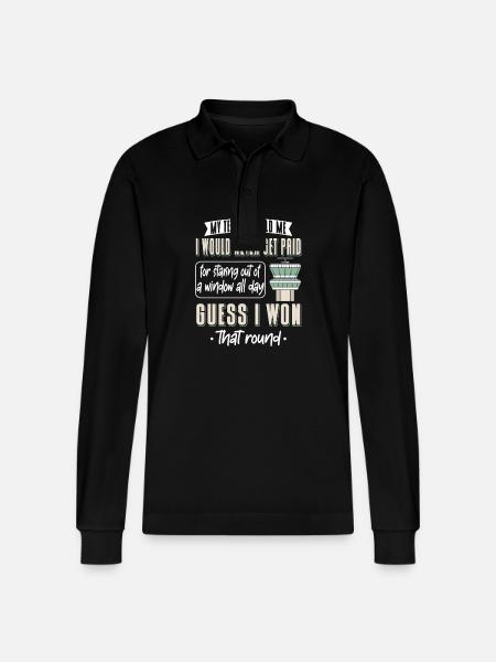 Air Traffic Controller - Stanley/Stella Organic Unisex Long-Sleeved Polo Shirt Prepster - black