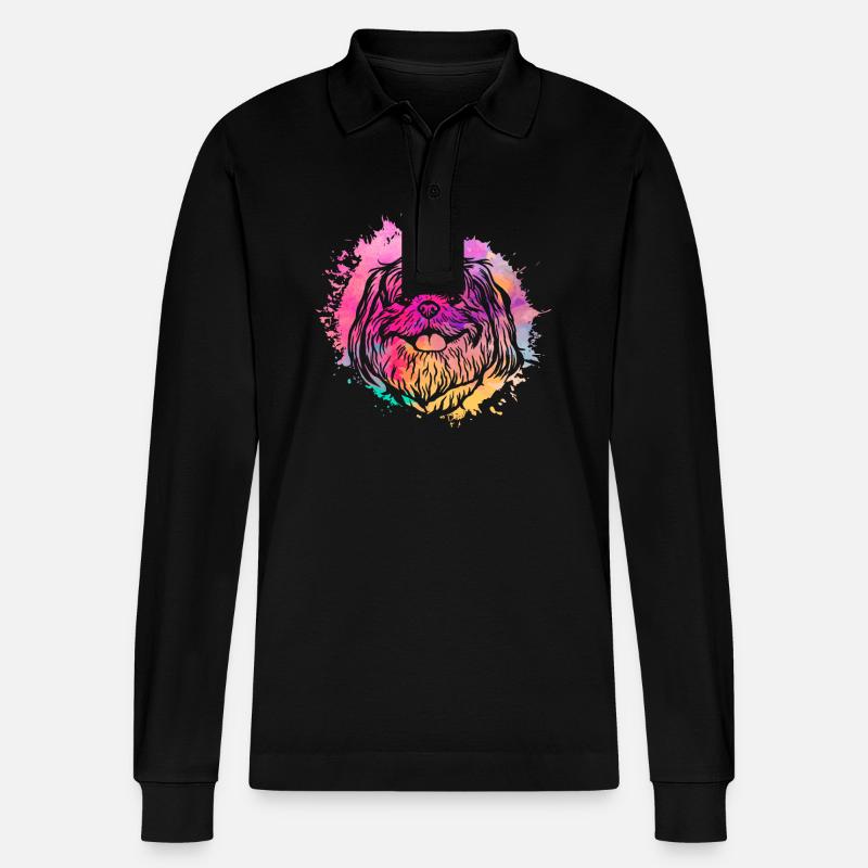 Shih Tzu - Stanley/Stella Unisex Bio-Langarm-Poloshirt Prepster - Schwarz