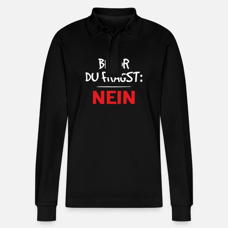 Klarer Durchblick - Stanley/Stella Unisex Bio-Langarm-Poloshirt Prepster - Schwarz