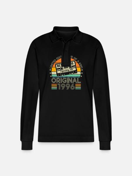 1996 Jubilee Magic 28 - Stanley/Stella Organic Unisex Long-Sleeved Polo Shirt Prepster - black